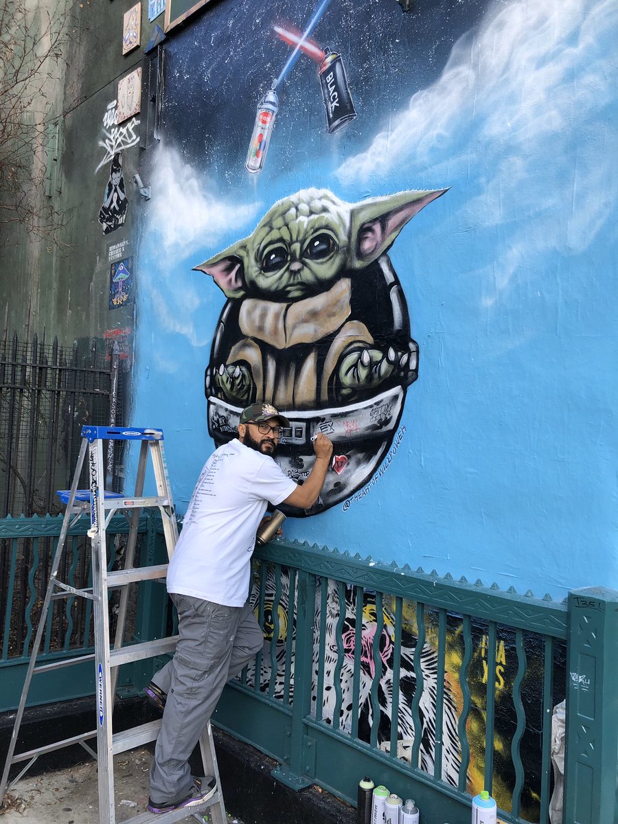 Evgrieveさんのツイート Baby Yoda Now Greets Straphangers At The 2nd Avenue F Stop Art By Will Power By Stevensonnenbl1 Eastvillage
