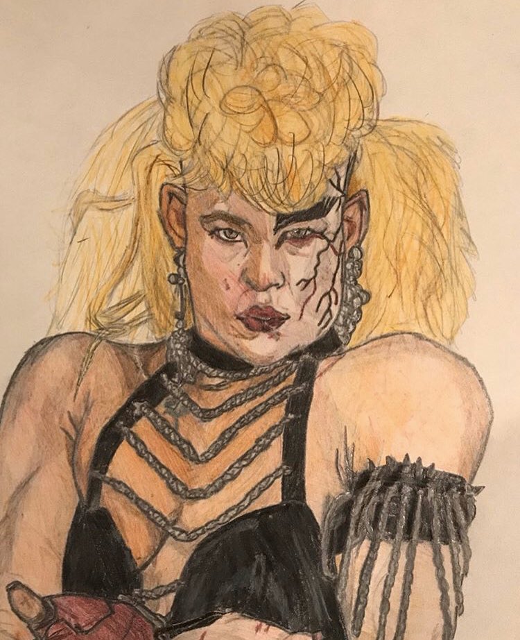 Happy Birthday to the late, great Luna Vachon. Here s a drawing I did of her 25 years ago. 