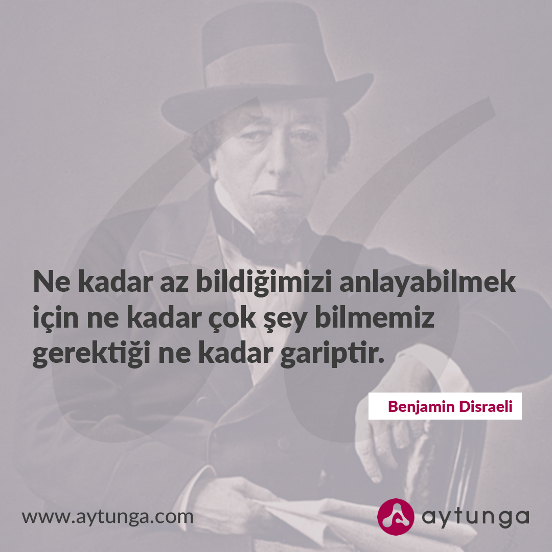 aytungacom's tweet photo. Ne kadar az bildiğimizi anlayabilmek için ne kadar çok şey bilmemiz gerektiği ne kadar gariptir.
Benjamin Disraeli
#BenjaminDisraeli #alinti ##alıntı #alintilar #aytunga #aytungakafası https://t.co/klQGPIY2PF
