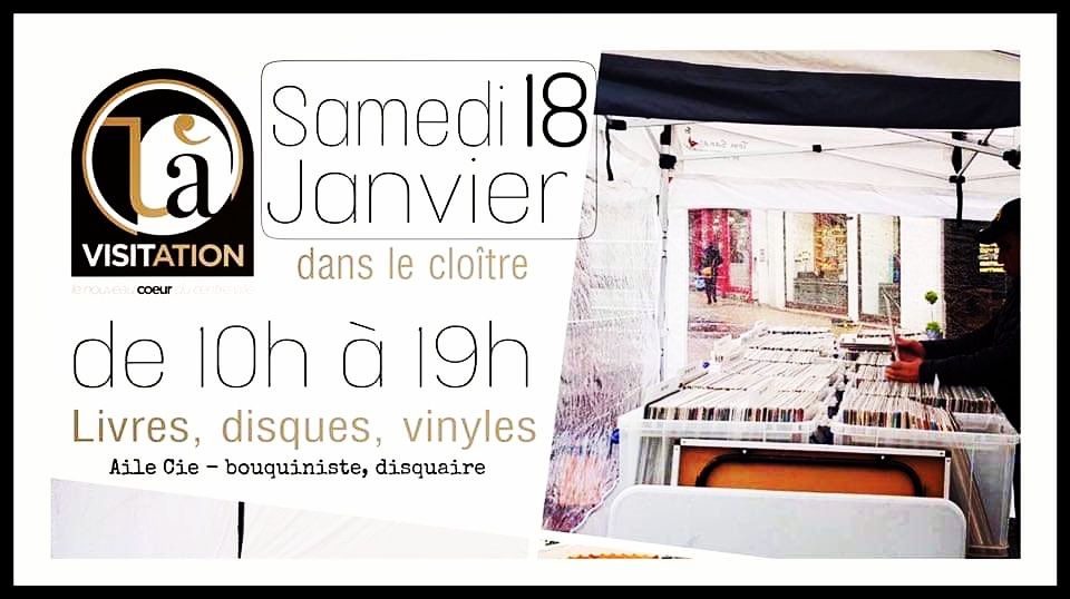 CieAile's tweet photo. Samedi 18 janvier de 10h à 19h dans le cloître de la Visitation : livres et disques vinyles
#shopping #livres #disquesvinyles #cd #livresdepoche #records #livresclassiques #livresenfants #livresjeunesse #romans #policiers #thrillers #humour #Romance #LeMans #Sarthe #LàVisitation https://t.co/IDAqO9waiw