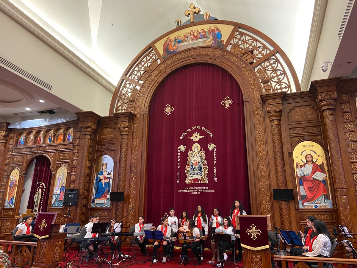 SMSJB_CC's tweet photo. Amazing performance by the joint band from @SMSJB_CC and @smsjchurch last night and tonight celebrating the birth of our Lord #Jesus #Christ #coptic https://t.co/TrIJuqYtEf