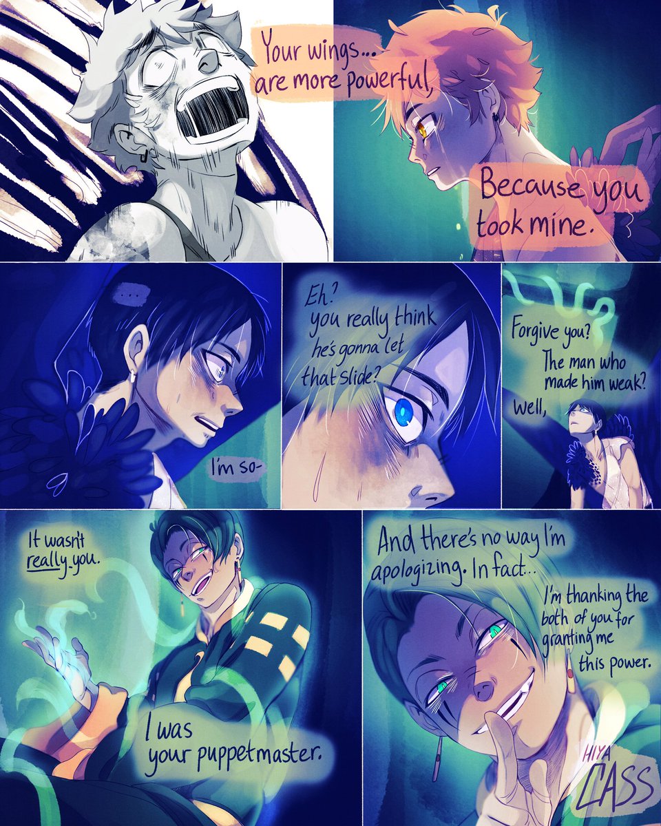 [HQ wingedAU] Loss Of Wings 
//blood// (part 2/2) 