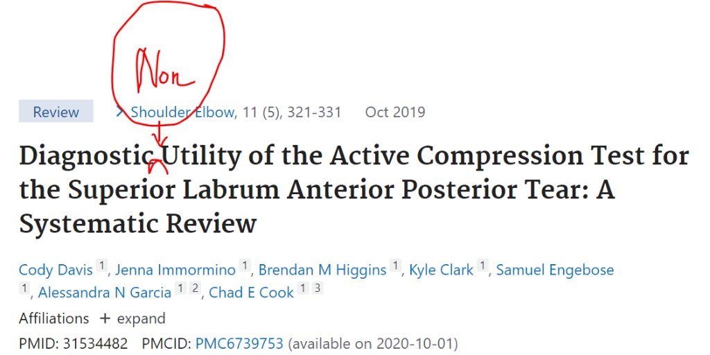 O Xrhsths British Journal Of Sports Medicine Sto Twitter Behind A Paywall But The Take Home Message Is Clear We Don T Advocate For The Use Of The O Brien Test Dump The O Brien Test