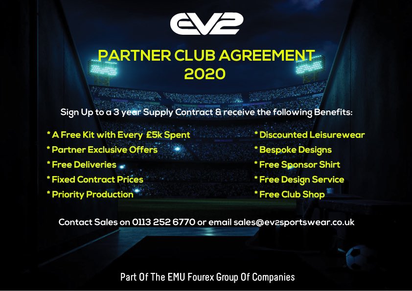 FourexGroup's tweet photo. Be a partner club this year! Free kit with every 5k spend per year! Free deliveries and much more! The best partner agreement in grassroots sports! #wekeepgiving #Grassroots https://t.co/f2m2kBi7nO