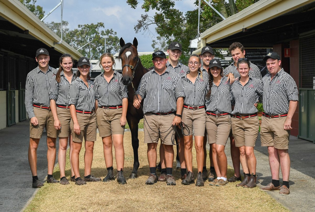 ArrowfieldStud's tweet photo. The $1.9m sale-topper, a 2yo MM Classic Winner for Snitzel with Away Game & a record sales aggregate of $16,520,000. What a fabulous @mmsnippets sale it was and what a fantastic team effort (pictured in colts and fillies teams). A job well done ๐. #magicfound https://t.co/DhXBHjrXdZ