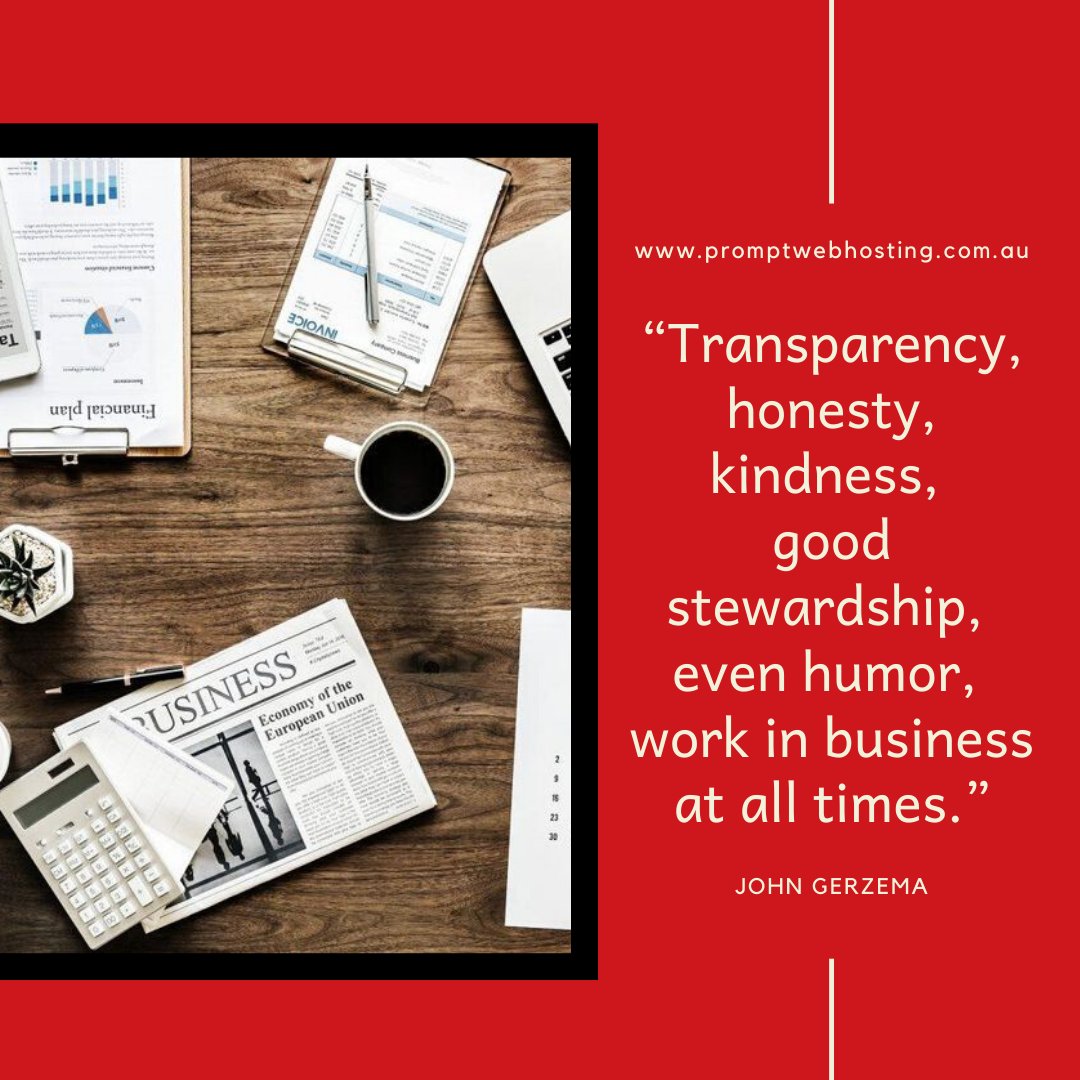PromptWebHost's tweet image. “Transparency, honesty, kindness, good stewardship, even humor, work in business at all times.”

#quote #mondaymotivation #website #promotion #Webhosting #website #webhostingserver #hosting #web #service #domain #webhost #hostingservice  #PromptWebHosting #AustralianWebHosting