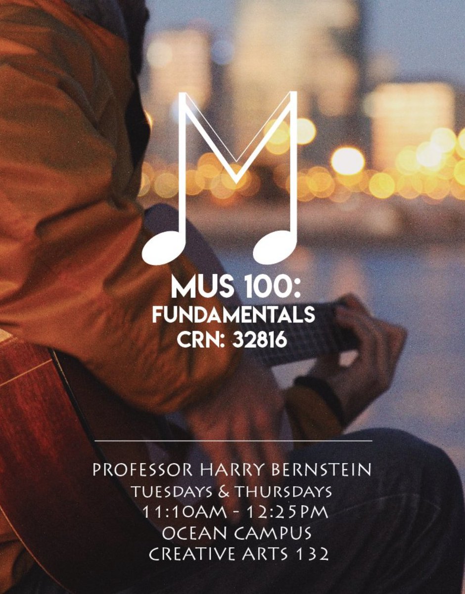 CCSFCollective's tweet photo. 5 more students needed for MUS 100: #MusicFundamentals. It is the ONLY class this professor is teaching. https://t.co/nbRlNs6sQL