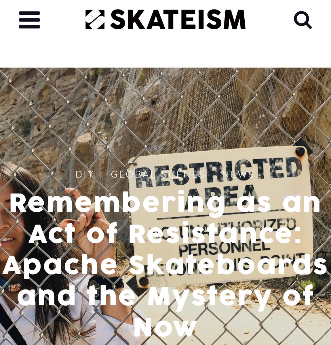 apachesk8boards's tweet photo. This is an awesome article BTW.
Anyone with a slight interest in our 
uniquely subversive revolutionary skateboard , art &amp; cultural movements #OnTheRes and #OffTheRes needs to read @Skateism @ghost_parking https://t.co/yQPj2em20C