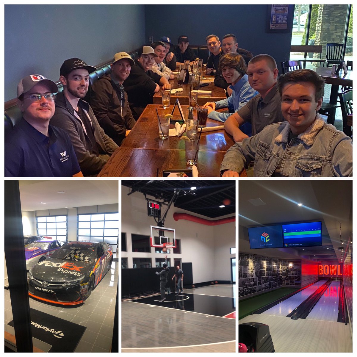 lyonschoice's tweet photo. Man what a week! Can’t thank @NASCAR &amp; @iRacing enough for having everyone at media day this year! Super excited to represent such an iconic team in #NASCAR @roushfenway for 2020 #eNASCAR! Also thanks to @dennyhamlin for having us over for a bite to eat, basketball &amp; bowling! https://t.co/O0scSodBAI