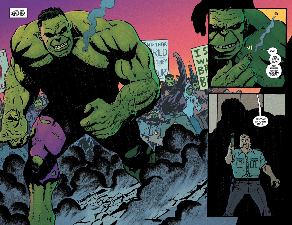 Just read a Hulk book that addressed police brutality, how capitalist corporations use revolutionary symbols for profit, and how they take a hold of that narrative for more profit. Immortal Hulk the best book coming out.