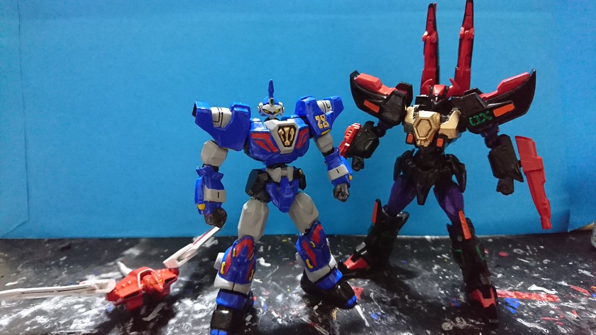 よとくべさんのツイート ガチャフィギュア改造鉄人28号fx ブラックオックス 17号フェニックス完成しました 元々のフィギュアの出来が良いのでプロポーションはあまりいじってません