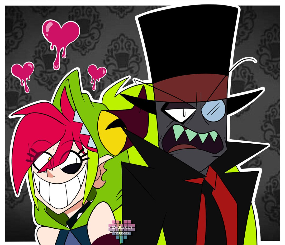 Lizard Lady Demencia and Lord Black Hat #Villainous #blackhatvillainous #de...