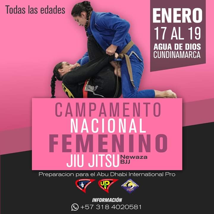 fecoljiujitsu's tweet photo. Campamento Nacional Femenino de Jiujitsu (Newaza/BJJ), 17 al 19 de enero de 2020. https://t.co/SQyyjD7YDK