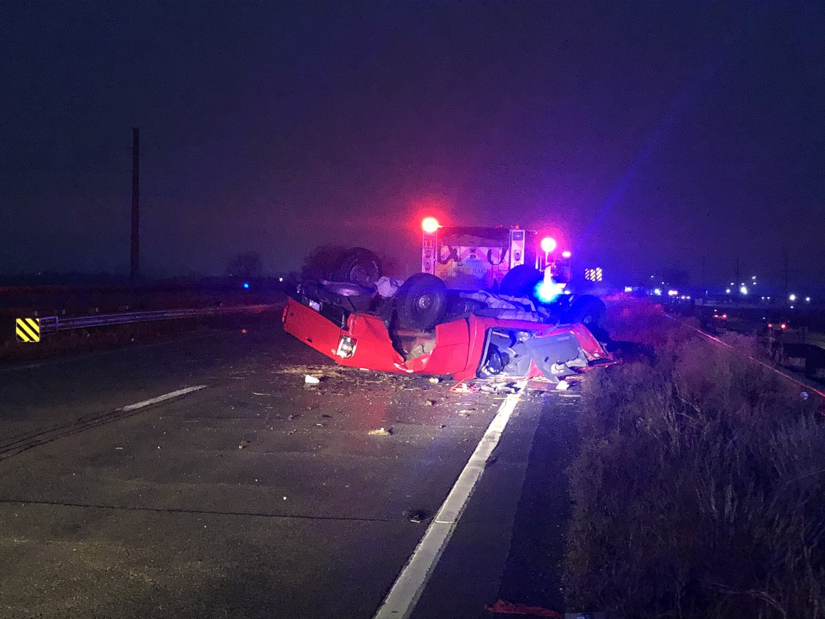 Crews are working a single vehicle accident on Highway 24 near Goodyear Rd. Police are reminding you to use caution when traveling tonight.