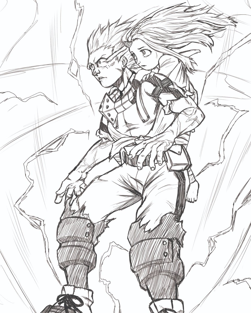 lljb3's tweet photo. I need to pencil and color this before the dub next week. #MyHeroAcademia #Deku #Infinite100 #art #fanart https://t.co/xh87O44sRP