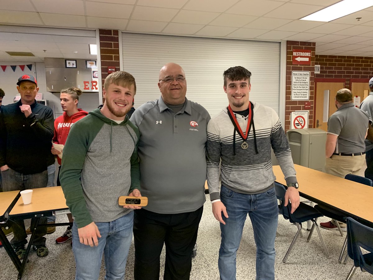 EastRockFamily's tweet photo. Congrats to our football award winners Colton Dean Sportsmanship and Trenton Morris MVP! https://t.co/PxrgRmCEcF