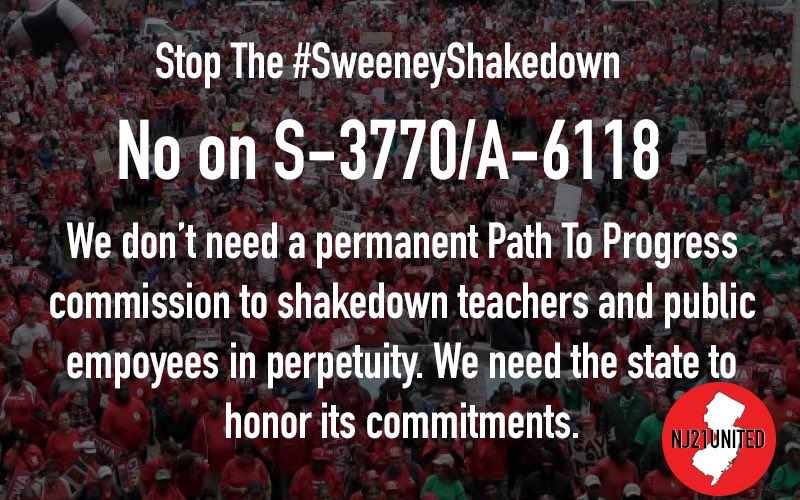⁦<a href="/NJ5thLeg/">NJ Fifth Legislative</a>⁩ Schools in NJ are ranked #1 thanks to support from <a href="/NJGov/">New Jersey</a> and to our public educators. We can’t allow @NJSenPres to destroy that! Vote NO on S-3770/A-6118 and say no to the #pathtopoverty! ⁦<a href="/Nj21United/">NJ21United</a>⁩ ⁦<a href="/NJEA/">NJEA</a>⁩ ⁦<a href="/MatawanAberdeen/">Matawan Aberdeen Regional Education Association</a>⁩