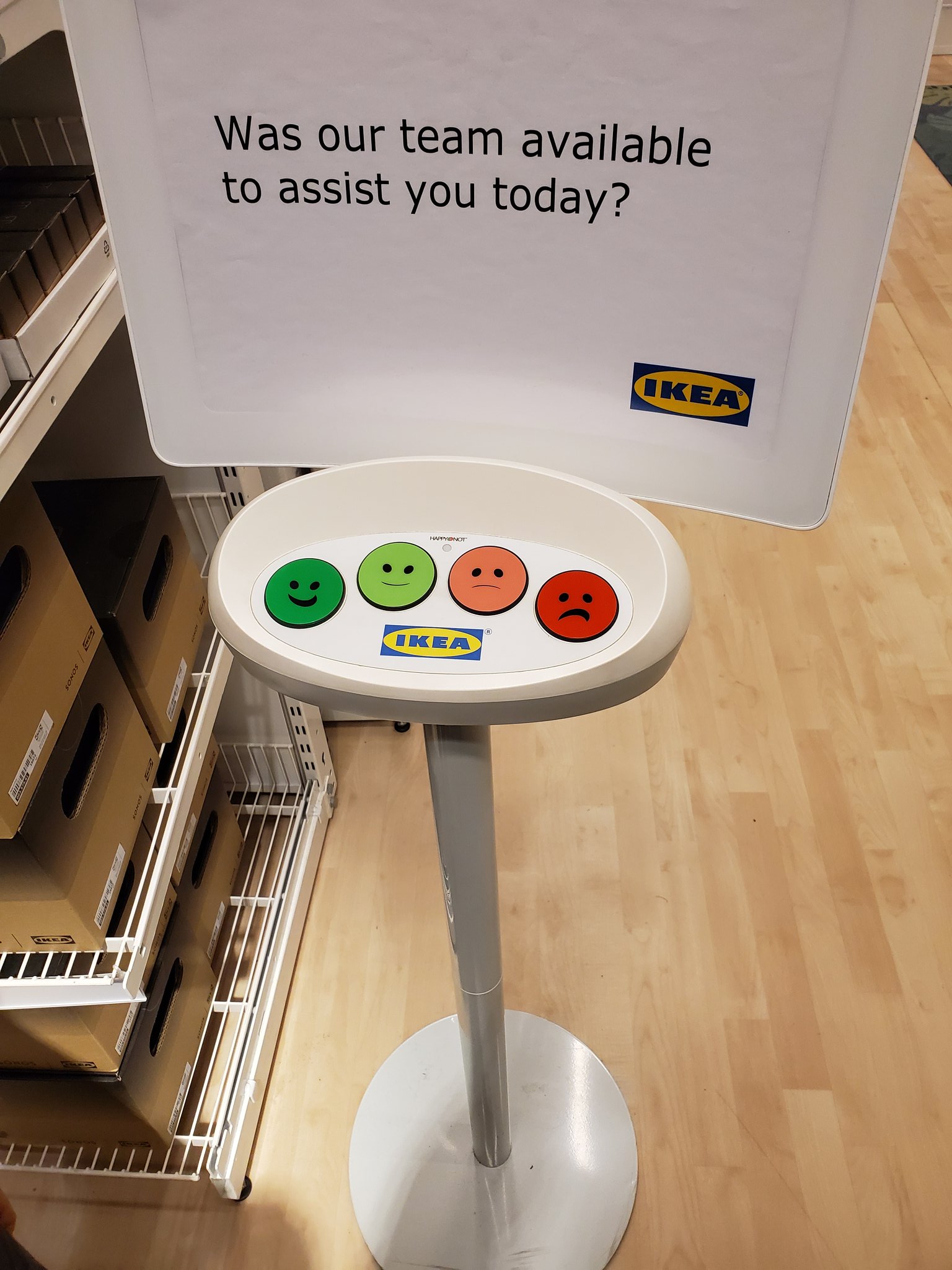 Issawi on Twitter: "Because every @IKEAUSA store needs @happyornotcom feedback terminals. Location, location, what a partnership. #CX #UX #Feedback #RealTime #VoiceoftheCustomer https://t.co/ctnXh8uNDX" / Twitter