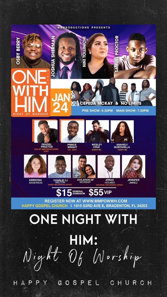 UPCOMING EVENTS!
I am so excited about these events. Hope to see you soon! #GodIsGood #KingdomWork #NightsOfWorship