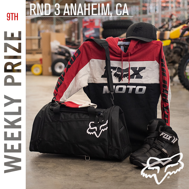 RMFantasySX's tweet photo. This week's 9th place prize is a @foxracing $200 spending spree π€β£
β£
#RMFantasySX #SupercrossLIVE #DropTheGate #FantasySupercross #450sx #FoxRacing #FoxMoto #RMFSX https://t.co/YKwIVkCP8h