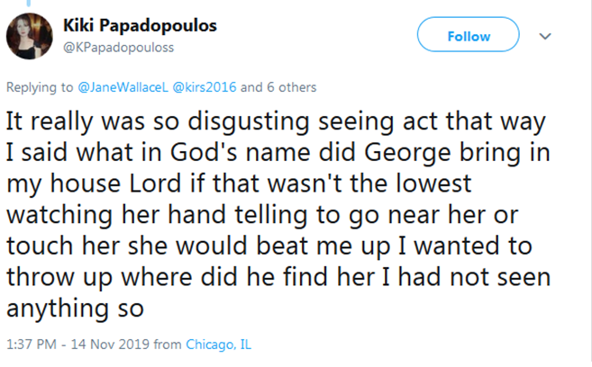 #CA25 #PapadopoulosForCongress #GeorgeForCongress
Wow, traitor. Wow

I bet she'll put that divorce on hold. Gotta see if he gets that $174k/year salary or not.

Love is complicated.  I hope she didn't scream 'Come on, come on' at her mother-in-law when she 'got kicked out'