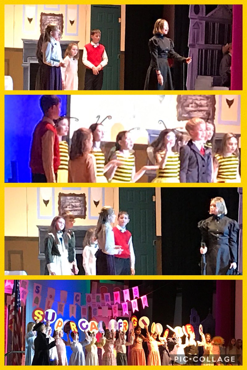 Rosgone4thgrade's tweet photo. Wow! What an awesome performance of Mary Poppins Jr. by all three elementary schools! Congratulations to the cast, crew, directors, and volunteers for a fabulous production! #EveryKidEveryDay #somuchtalent #soproud #supercalifragilisticespialidocious https://t.co/DLpTixVnwo