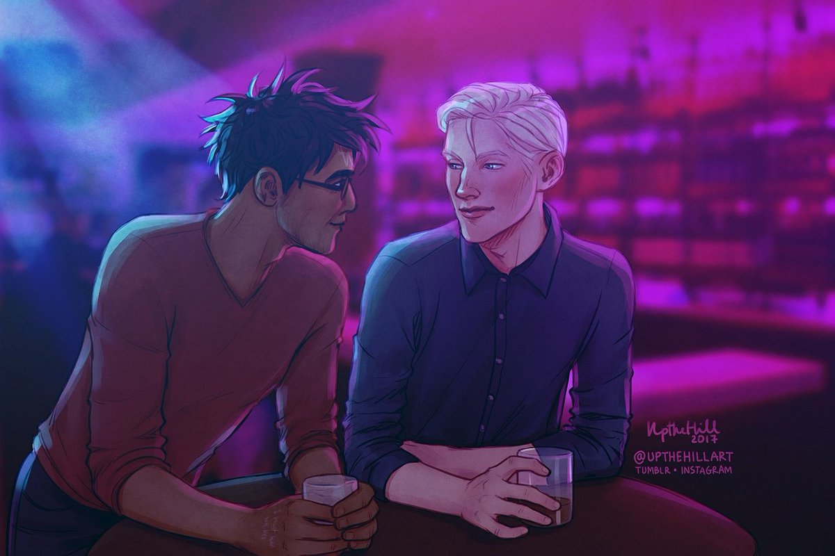 Drarry is life Credit to @upthehillart*#drarry #dracopotter #harrymalfoy #l...