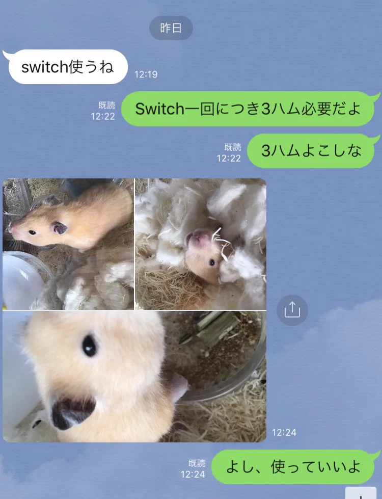 【ハム税ってなに】任天堂switchを貸すときに収めるハム税が可愛すぎる