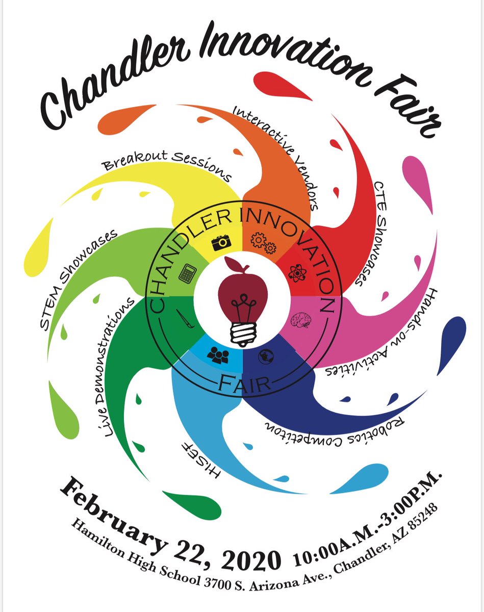 CUSD STEM (@cusdstem) on Twitter photo Mark your calendars!!! Our second annual Chandler Innovation Fair is next month!! #CIF #feb22 <a href="/ChandlerUnified/">Chandler Unified School District</a> <a href="/HHSUnified/">Hamilton Unified</a> Mark your calendars!!! Our second annual Chandler Innovation Fair is next month!! #CIF #feb22 <a href="/ChandlerUnified/">Chandler Unified School District</a> <a href="/HHSUnified/">Hamilton Unified</a>