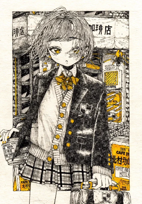 ここ最近、制服ちゃんたちいろいろ描いてきたけど、それぞれ違って良いね。
ブレザーの質感を描くのが楽しい

#俺の描いた制服を見てくれ 
