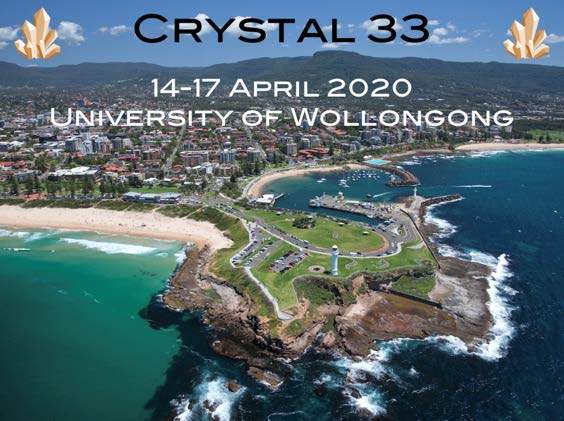 The abstract deadline for Crystal 33, the 33rd meeting of the Society of Crystallographers in Australia and New Zealand (SCANZ) is Friday 17 January 2020. SCANZ particularly encourages abstract submissions from female researchers and ECRs (crystal33.org).