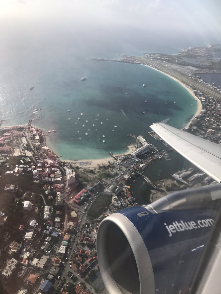 Beautiful Sint Maarten - JetBlue 2760 to FLL on Jan 9 2020.  You can see Simpson Bay to Cupecoy ... <a href="/jetblue/">JetBlue</a>  #WingCrushWednesday #SXM #JetBlue
