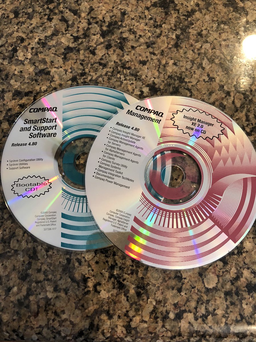 mike_crones's tweet photo. 60+ degrees in Boston during January makes you kick into spring cleaning mode...found some classics that need new homes.  DOS, Win NT floppies and some really hot Compaq  Smart Start CDs! https://t.co/ZDJdbq3uL3