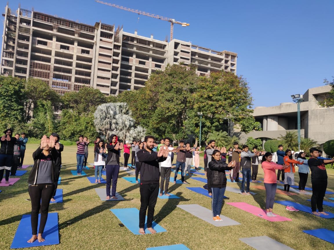 nss_imnu's tweet photo. "Yoga is the art work on the canvas of body, mind and soul"

NSS IMNU conducted a yoga session on 10th of January as re-energizing and rejuvenating experience for students amidst the stressed sessions of daily worries which acted as a break through. https://t.co/DdJJ1qYL6C