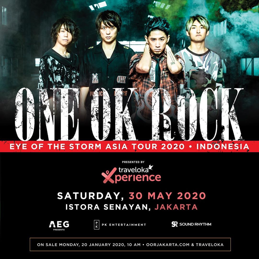 CreativeDisc's tweet photo. CONFIRMED!
- ONE OK ROCK 2020 -
.
ONE OK ROCK announces “EYE OF THE STORM ASIA TOUR 2020 INDONESIA" on May 30th, 2020 at Istora Senayan, Jakarta
.

Premium Tribune: IDR 2,000,000.-
Festival: IDR 1,000,000.-
Tribune 1: IDR 750,000.- Tribune 2: IDR 500,000
#ONEOKROCKJAKARTA2020 https://t.co/xwH7q3sZQS