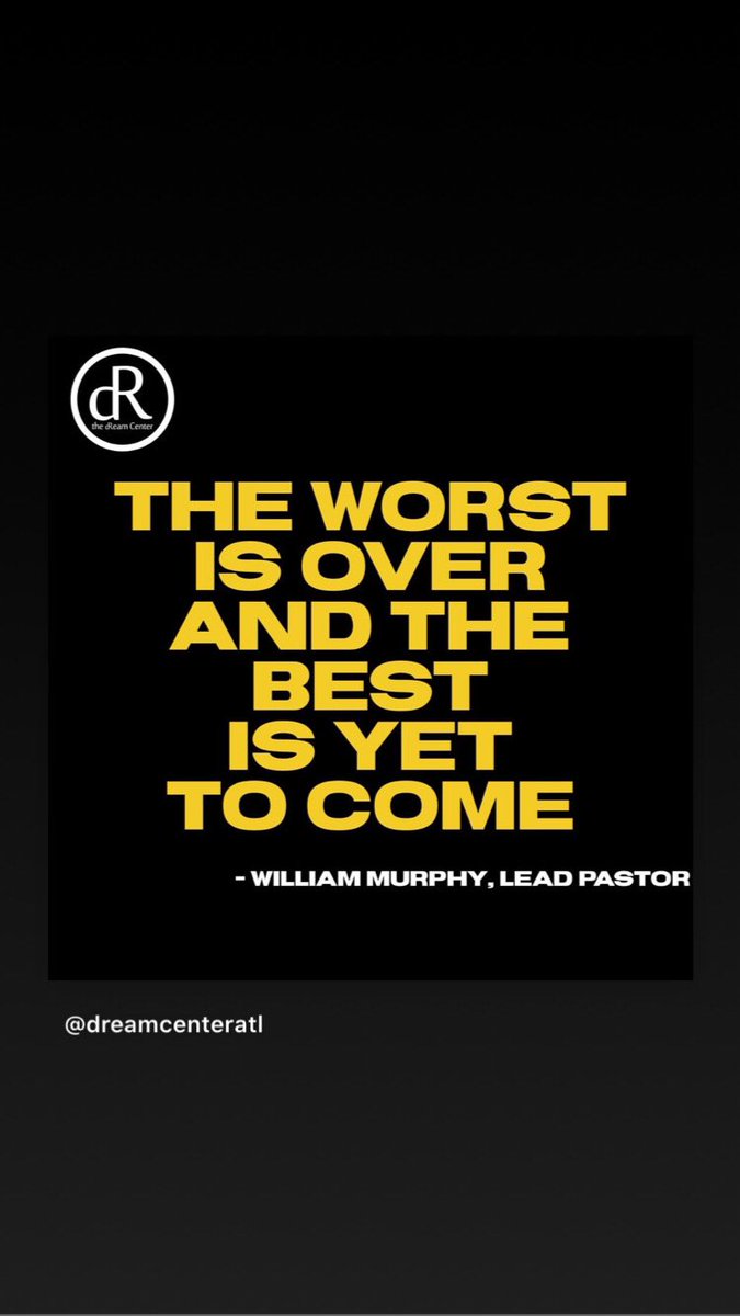 dReamcenteratl's tweet photo. “The WORST is over and the BEST is yet to come” - @pastormurph
⠀⠀⠀⠀⠀⠀⠀⠀⠀⠀⠀⠀⠀⠀⠀⠀⠀⠀
#dReamcenteratl #williammurphy #dRFast #12Days #fasting #prayer #issaFAST #sacrifice #thisGONbeMyYear https://t.co/uM7Cnyyjlo