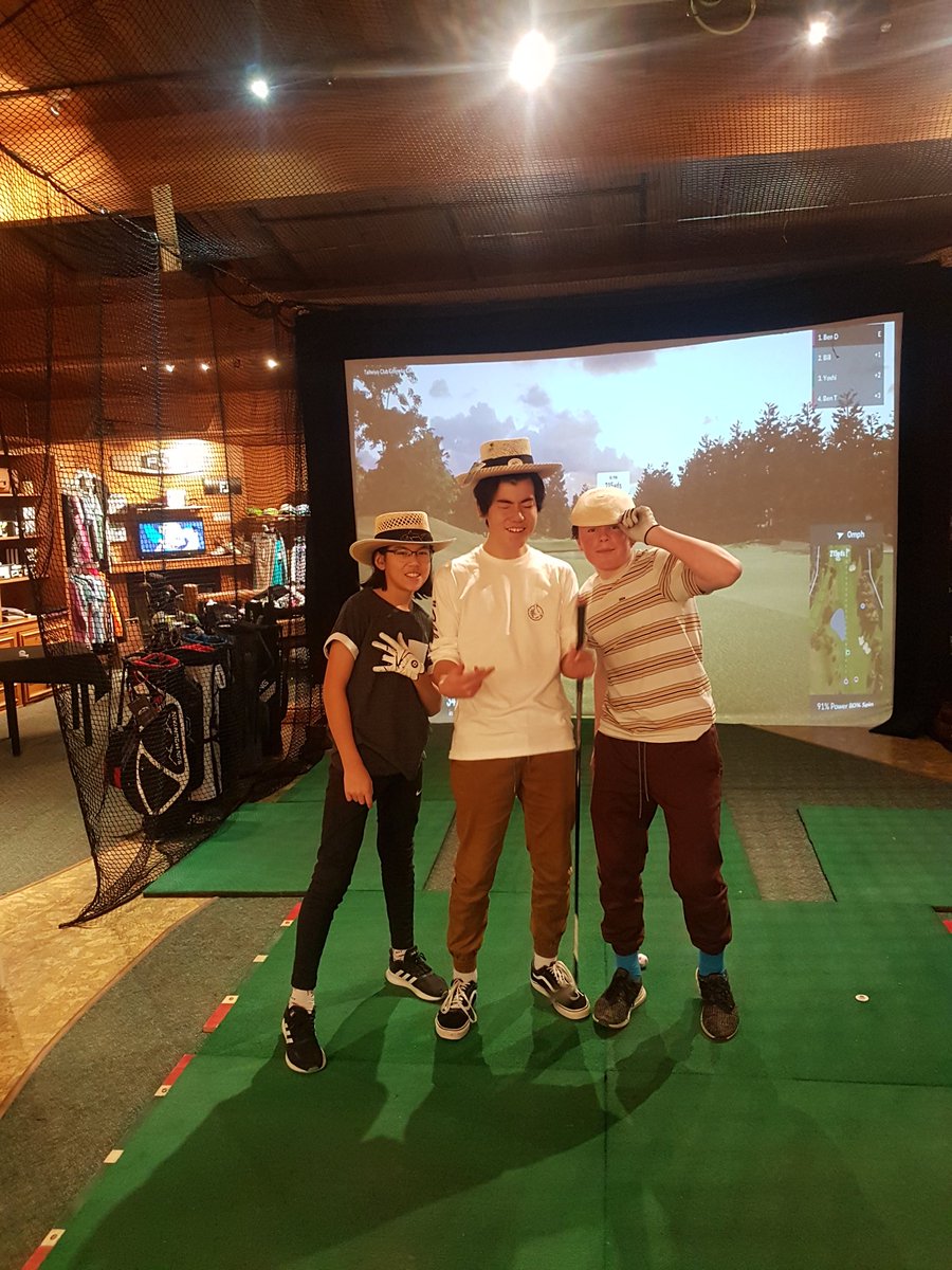 The boys out hamming it up