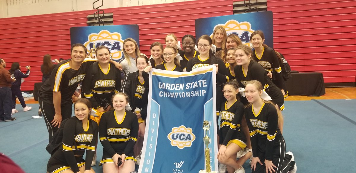 PVCheer1's tweet photo. UCA Regional Division Champs 🏆 in Traditional Routine over a super spirited team from @GCSGriffins (great job!) 😊

3rd of 4 in Game Day, but we were only 3 points behind 2nd (even with missing one team member), and 1st place was Game Day experts @ExeterCheer 🎀 https://t.co/1P4TH04sJ2