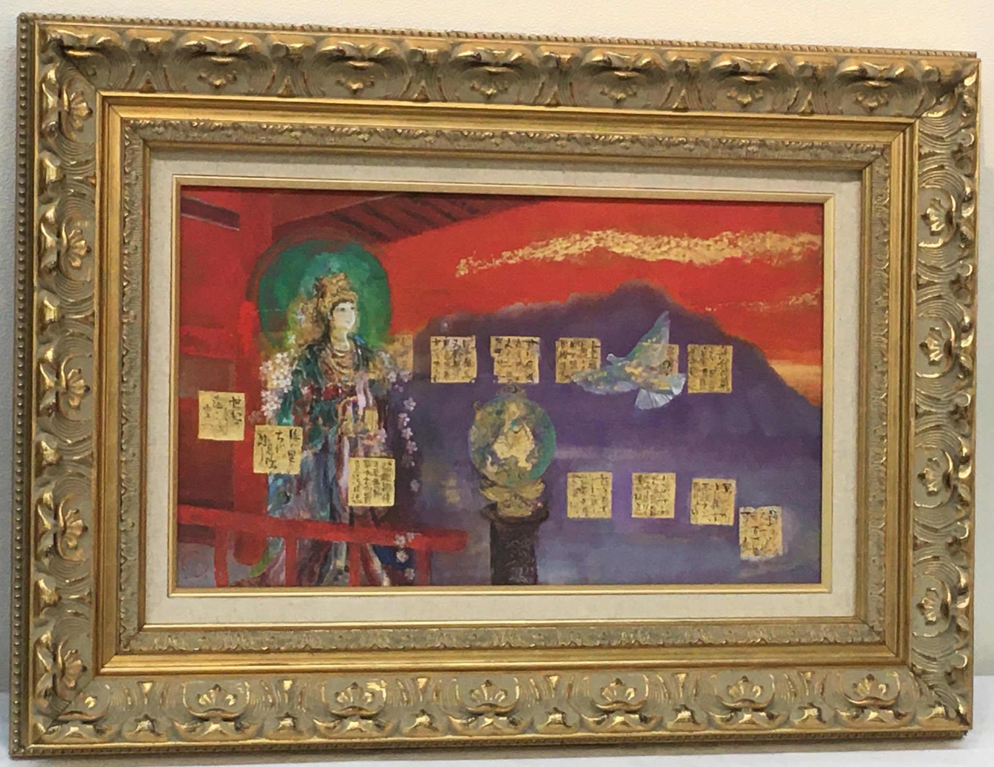 Yahoo!オークション - 【真作】《絵画》青沼茜雲 日本の屋根