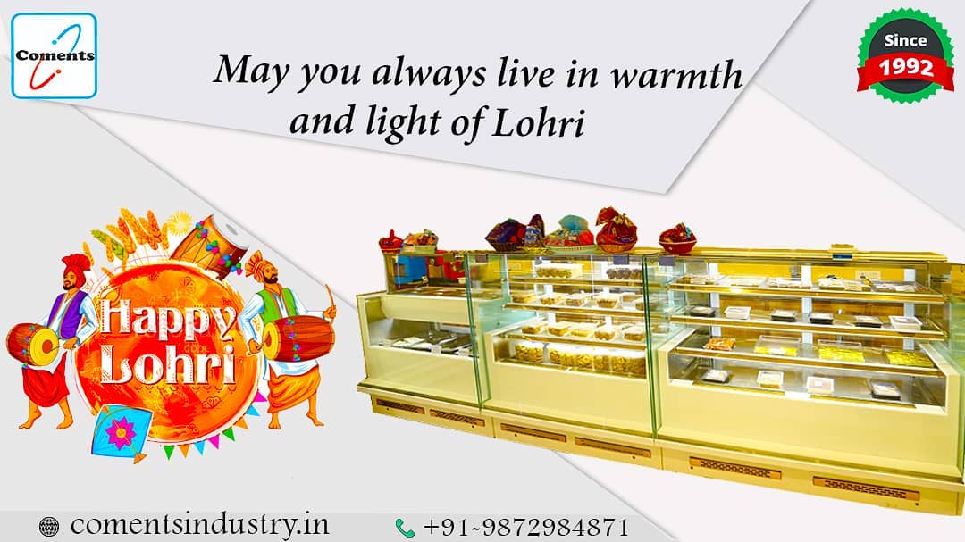 Wishing this Harvest Season brings Happiness and Prosperity in you and your Family. HAPPY LOHRI

#lohri #lohricelebration #lohrigifts #lohri2019 #comentsindustry #Celebration #festival #displaycounters #bakerydisplays #cashcounter