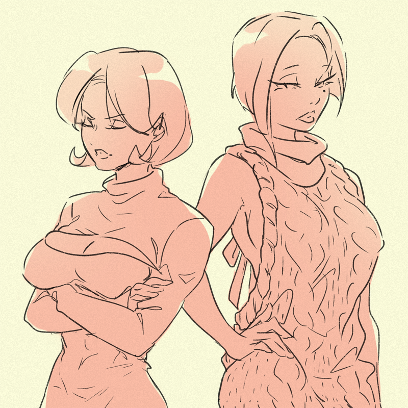 zadakoland's tweet photo. Las waifus porque sí y ya había hecho a Zim y Dib con esos sweater así que me faltaban ellas!! 
#InvaderZim #IZ #Tak #Gaz #Gazlene #Membrane #FanArt https://t.co/psdmfMVR6C