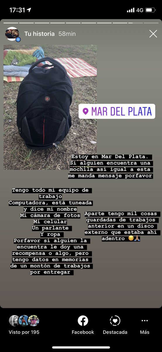 juan2002agustin's tweet photo. Si alguien me puede ayudar compartiendo lo agradecería mucho, tengo todo lo que mi trabajo en esa mochila 😔 https://t.co/qO8B5HbE9y