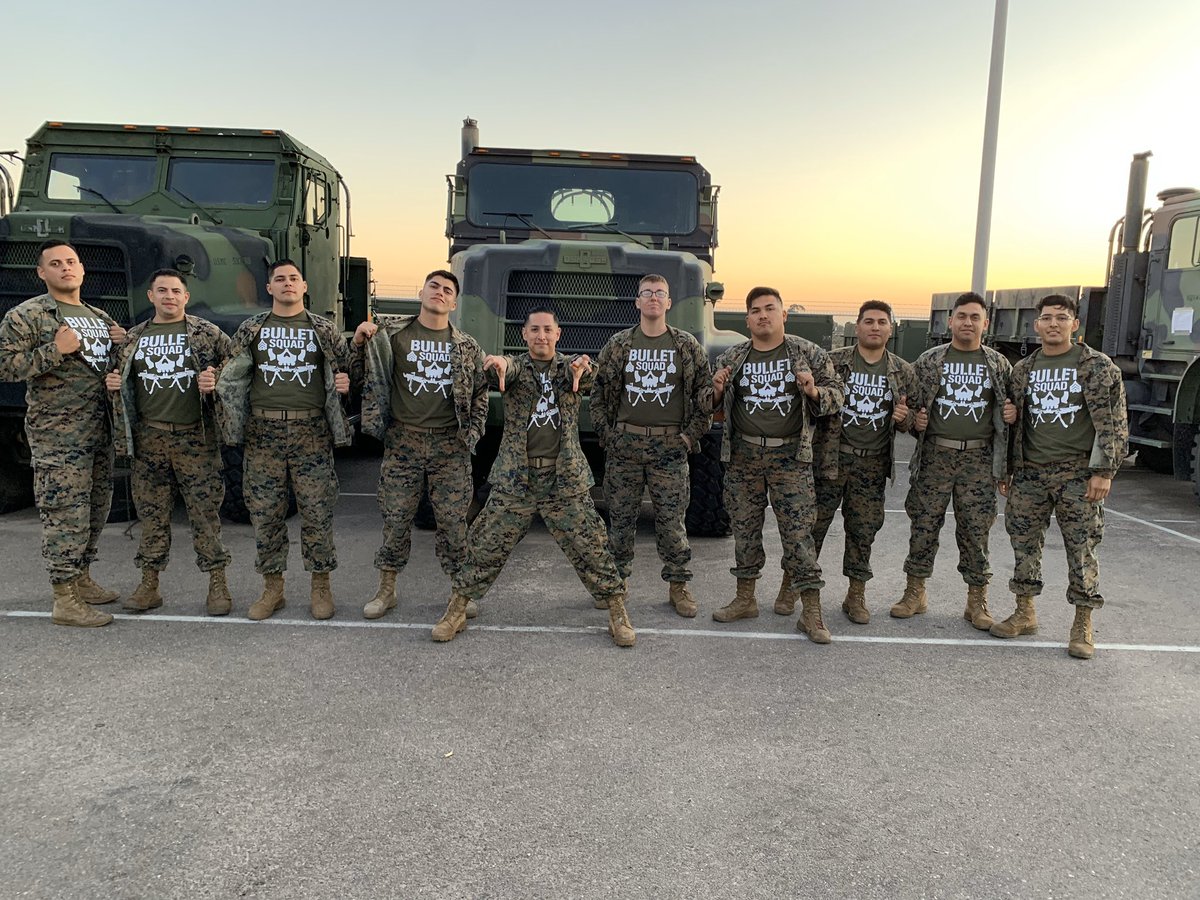 DreLucV1's tweet photo. @AJStylesOrg @FinnBalor @JayWhiteNZ Shout out to former leaders and current leader of the #Bulletclub from the current leader of the #Bulletsquad #marines #toosweet #👌🏼 https://t.co/9usKIv7BSu