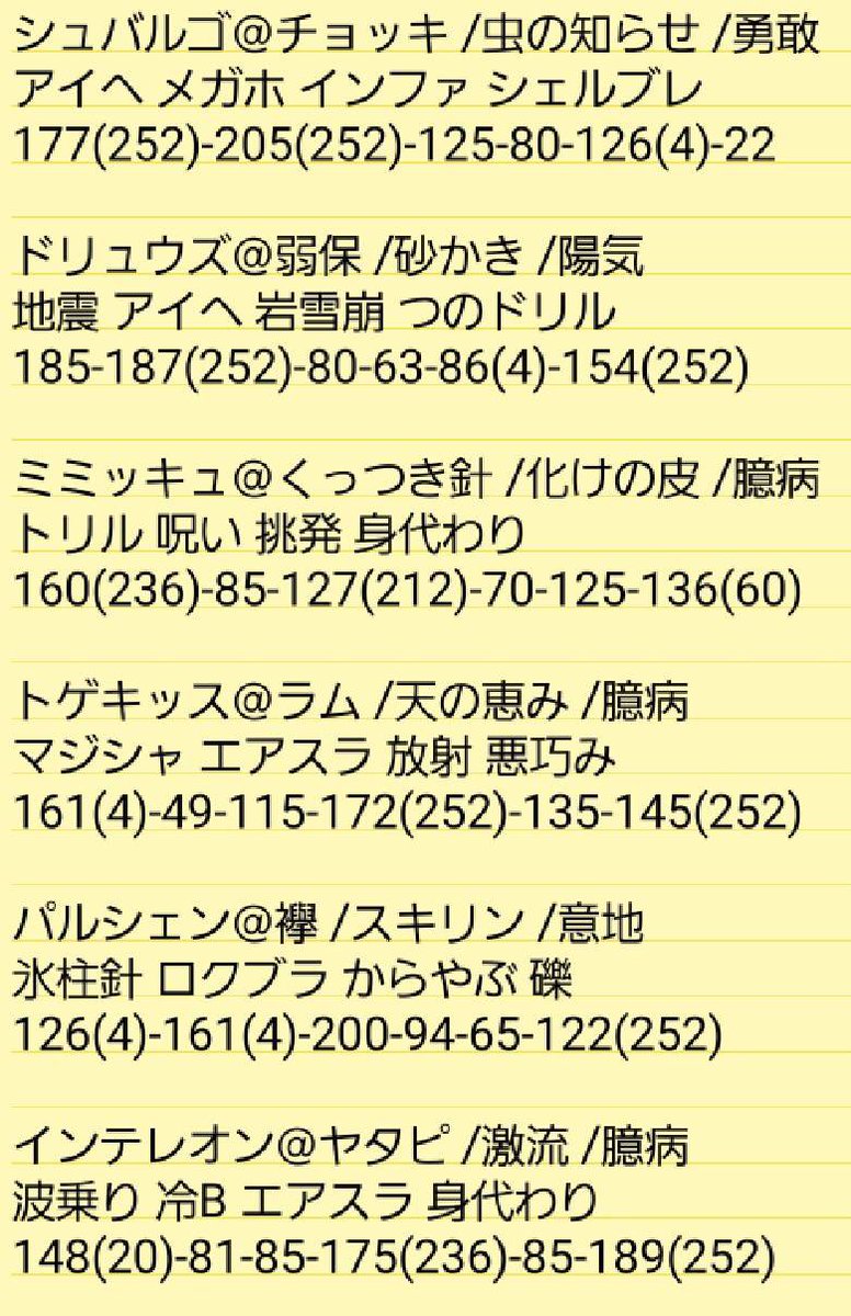蒼衣りあ 昨日の双剣杯で使用してたパーティです シュバルゴが好きなので トリル下でダイマックスして頑張る感じにしました 最初は襷ネイティオにトリルさせてたのがトリルターンが足りないのでくっつきバリミミッキュにしました とにかくコさんに感謝