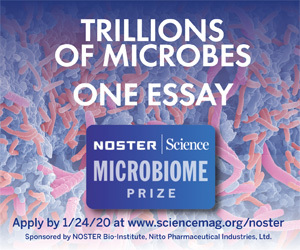 Don't miss your opportunity to apply for the 2020 NOSTER &amp; Science #Microbiome Prize!  

Applications are due by 24 January 2020. 

▶ fcld.ly/46xp2yr #NosterSciencePrize