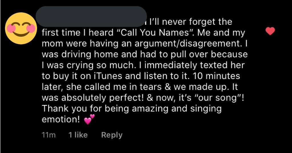 kelsdrawhorn's tweet photo. This is the sweetest thing I’ve ever read. Anyone whose mom is their best friend (or just absolutely loves their mom) and hasn’t listened to #CallYouNames yet really should! 👩‍👧 https://t.co/kBTZUZpFiW