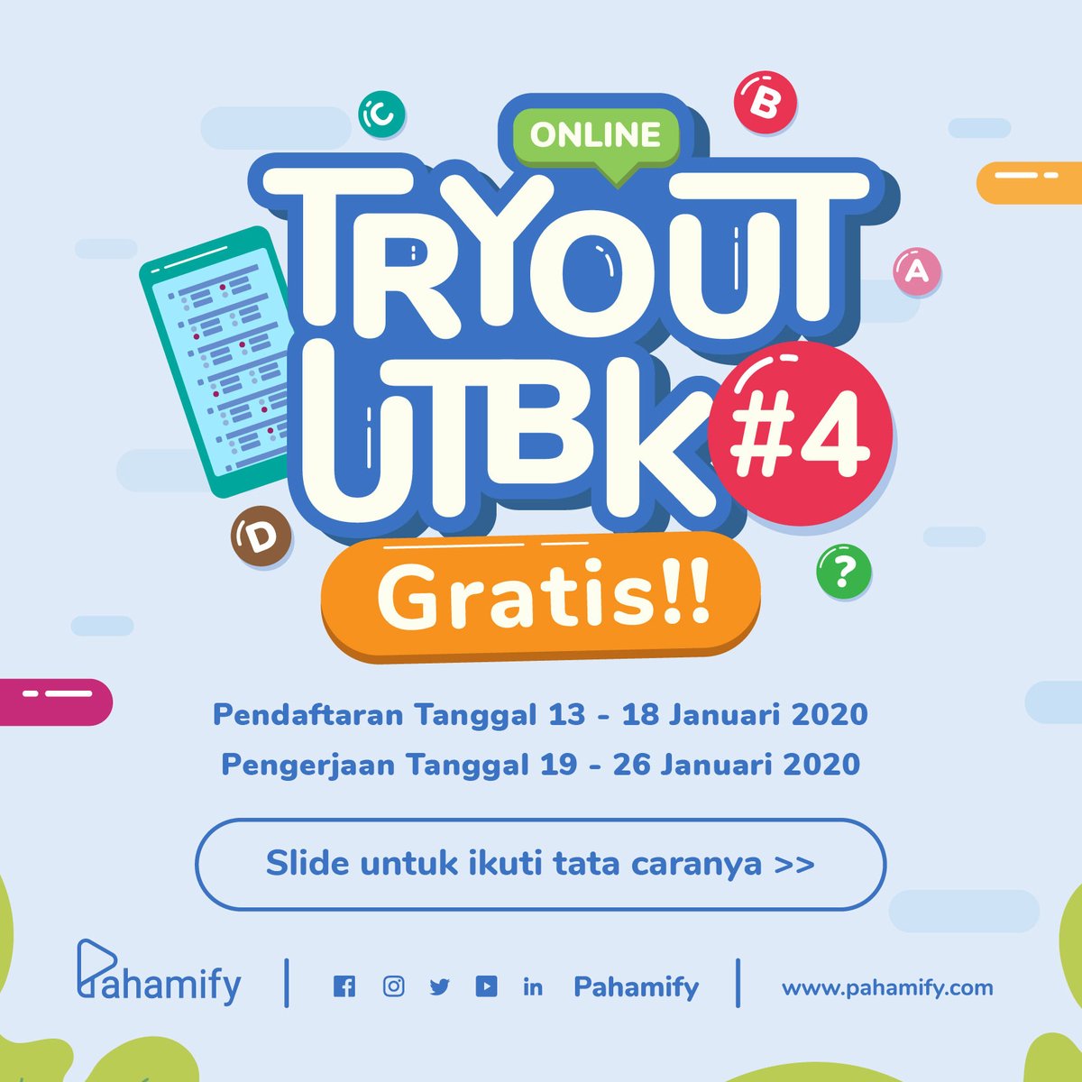 pahamify's tweet photo. Syarat dan Ketentuan Try Out Online UTBK Pahamify, GRATISSSSSS!!!!

A Thread https://t.co/BR9HTFHwCA