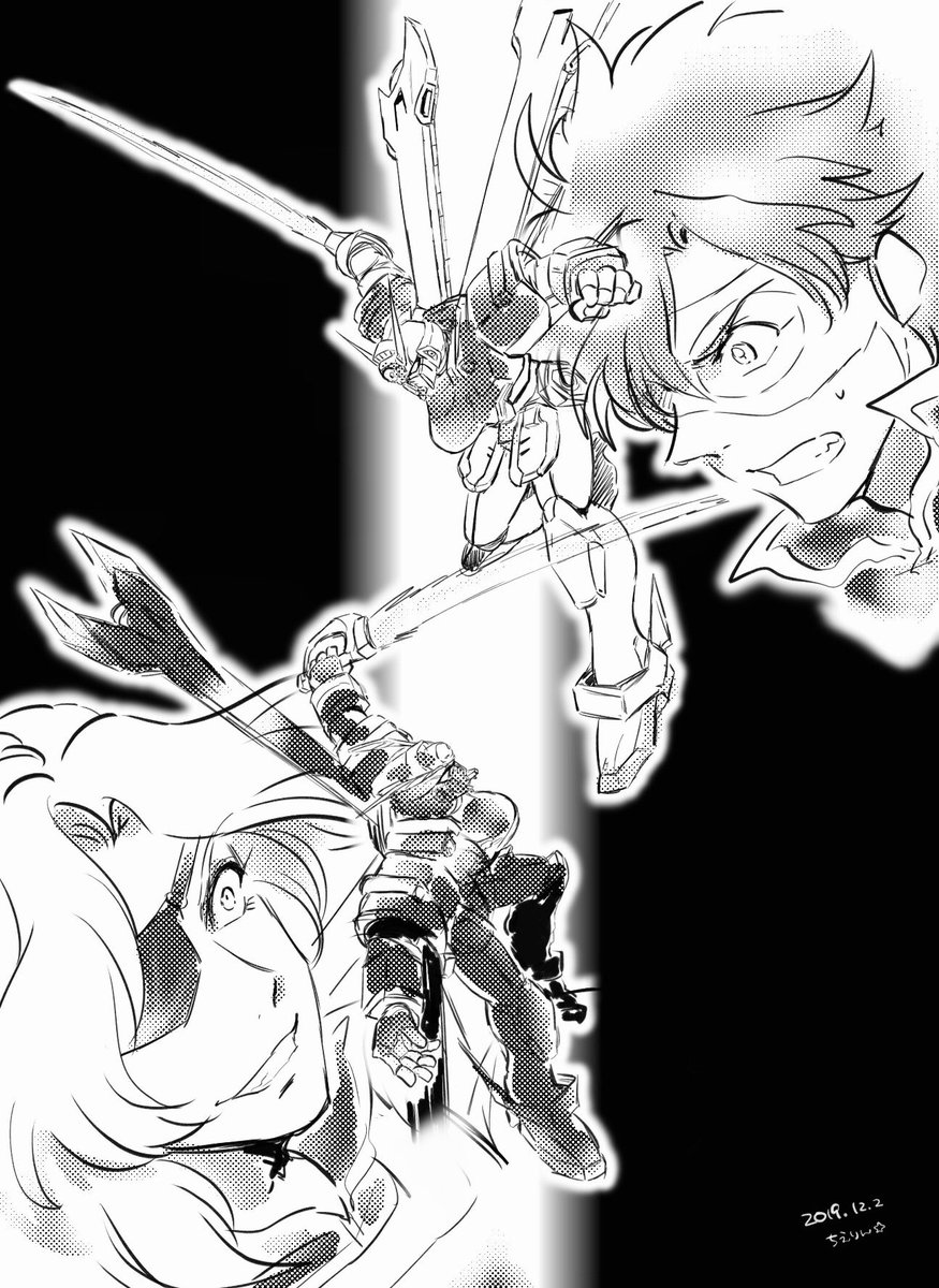 実は12月に毎日頑張って描いていた原作リスペクトの白黒絵はいつもお絵描きするサイズよりも大きい、ちゃんとした原稿用紙サイズで描いてたので薄い本を作る時は収録したいなぁ〜〜 