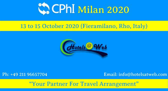 Hotelsatweb's tweet photo. @cphionline - The 2020 edition of the show will be held from the 13th to 15th of October at Fiera #Milano 
.
.
.
.
#cphimilan #cphiww #Pharmaceutical #pharmacy #exhibitios #cphi https://t.co/sZ6eIFNP75