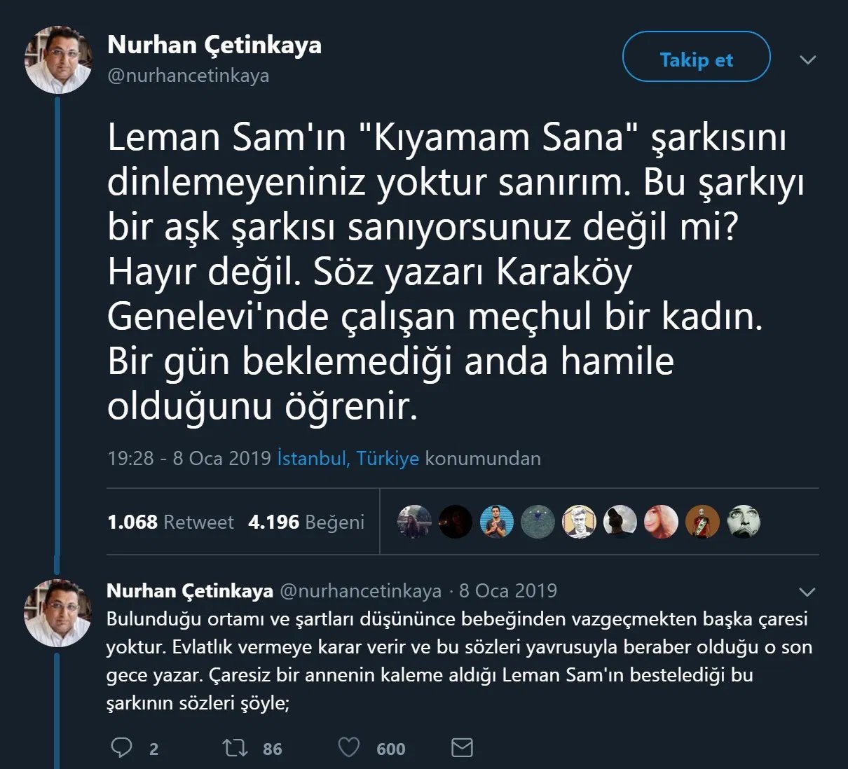 malumatfurus 在 twitter 上 leman sam tarafindan seslendirilen kiyamam sana adli sarkinin sozlerinin karakoy genelevi nde calisan bir seks iscisi tarafindan yazildigi iddiasi dogru degildir kiyamamsana lemansam karakoy seksiscisi sarkisozu